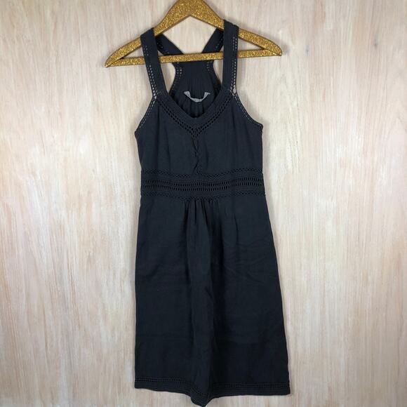 Athleta Asphalt Racerback Shiloh Crochet Knit Knee Length Casual Dress - Small - Picture 1 of 11